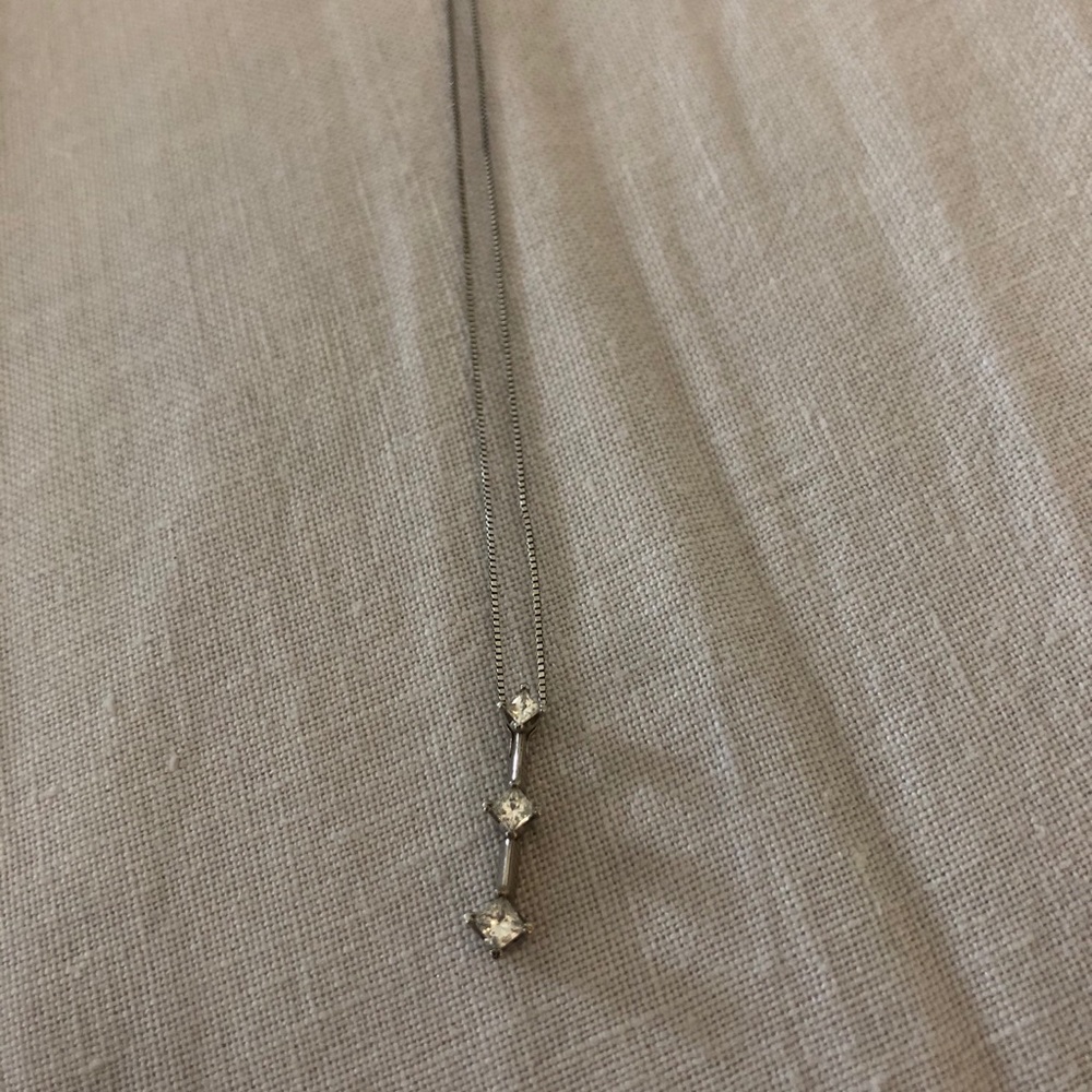 Silver diamond necklace